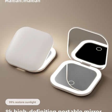 Portable LED Illuminated Makeup Mirror with Travel Case