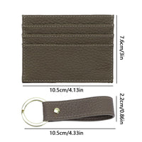 Genuine Leather Creative Leather Keychain Certificate Card Holder