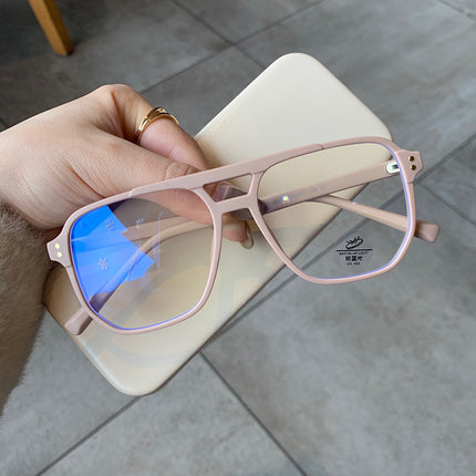 High-definition blue-light-blocking plain glasses suitable for bare-faced wear