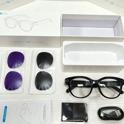 M89 Bluetooth Smart Glasses with AI Translation and HD Camera