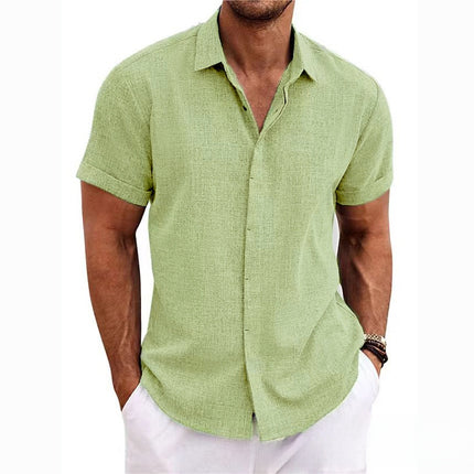 Beach oversized men's short-sleeved shirt