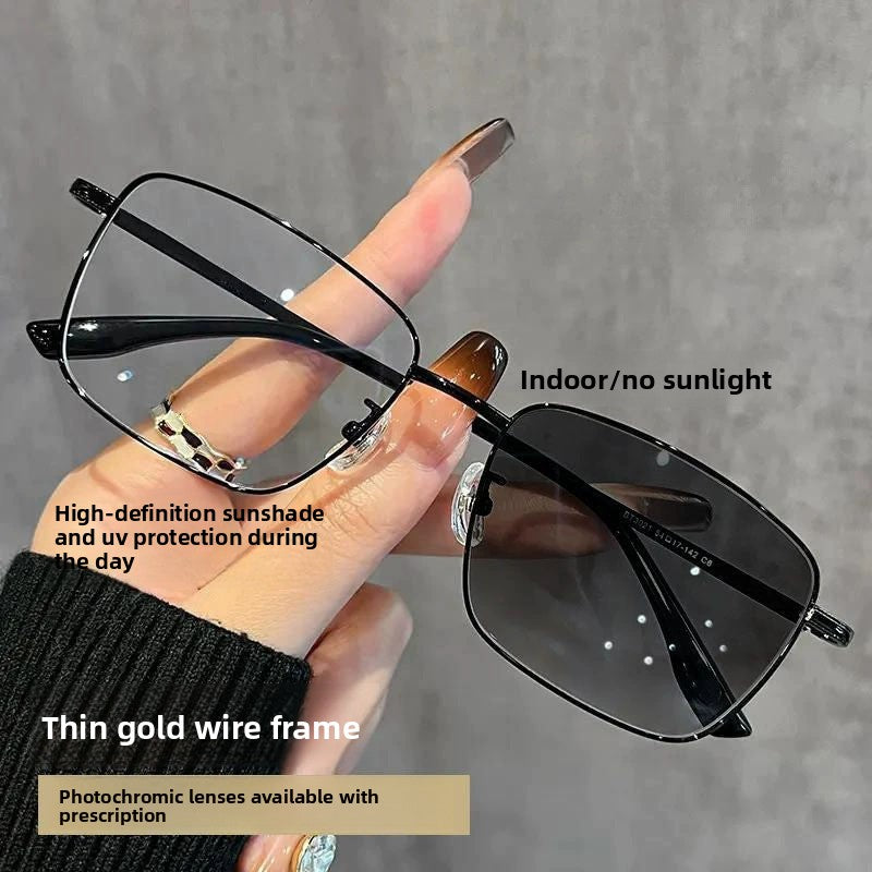 Metal Photochromic Anti-Blue Light Glasses Frame