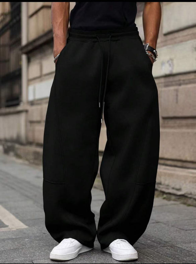 Men's Sweatpants American Style Heavyweight Straight-Leg Casual Trousers