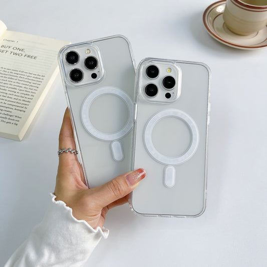 Magnetic Suction Phone Case Transparent Protective Cover