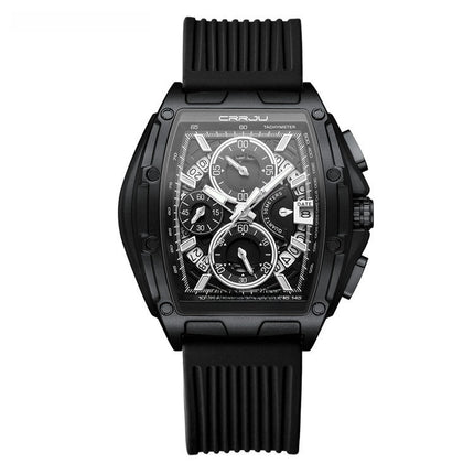 Men's Quartz Watch with Luminous Silicone Strap