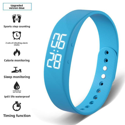 Sports Pedometer Watch with Alarm and Luminous Display