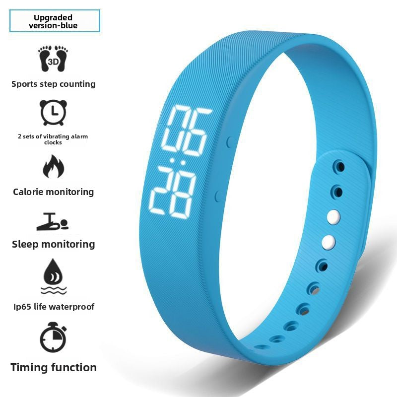 Sports Pedometer Watch with Alarm and Luminous Display