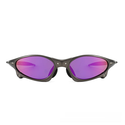 Metal Oval Polarized Sunglasses