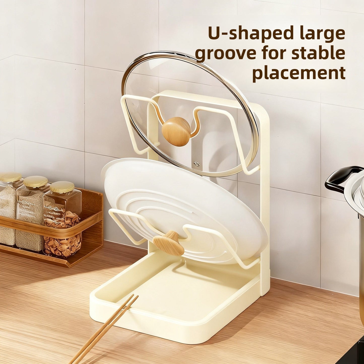 Multifunctional Kitchen Countertop Organizer Rack