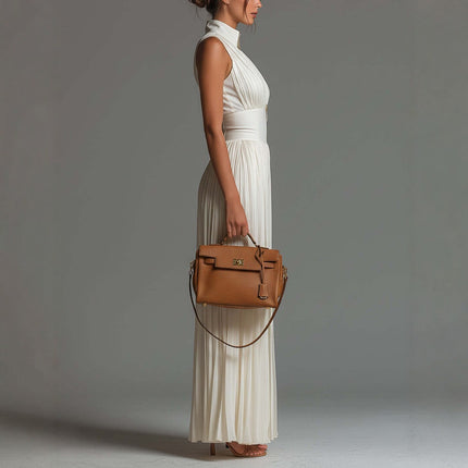 Womens Fashion Pleated Halter Neck Jumpsuit