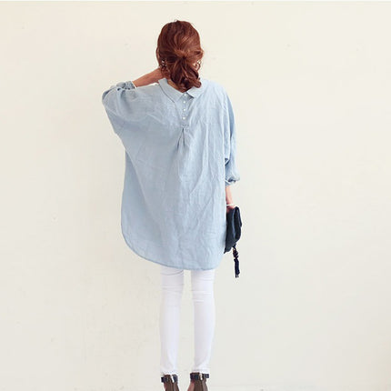 Womens Loose Fit Linen Shirt