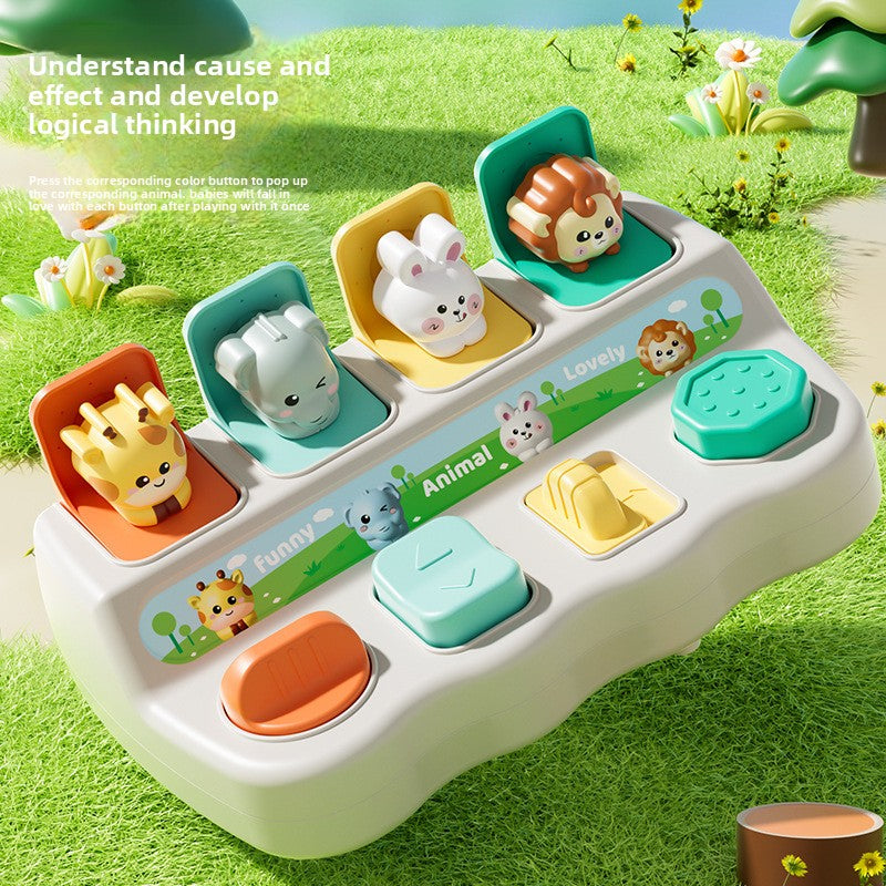 Children's Causality Pop-up Switch Box Toy Hide-and-seek 1-year-old Baby Machine Box Baby Educational Early Education