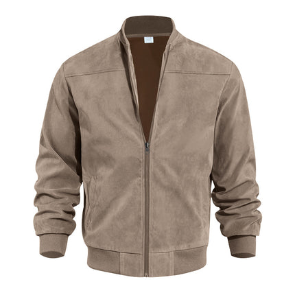 Mens Suede Bomber Jacket