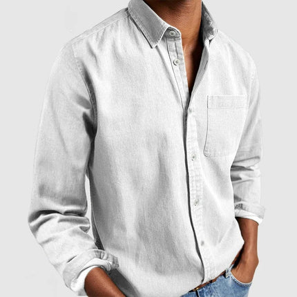 Men's Long Sleeve Turn-Down Collar Shirt
