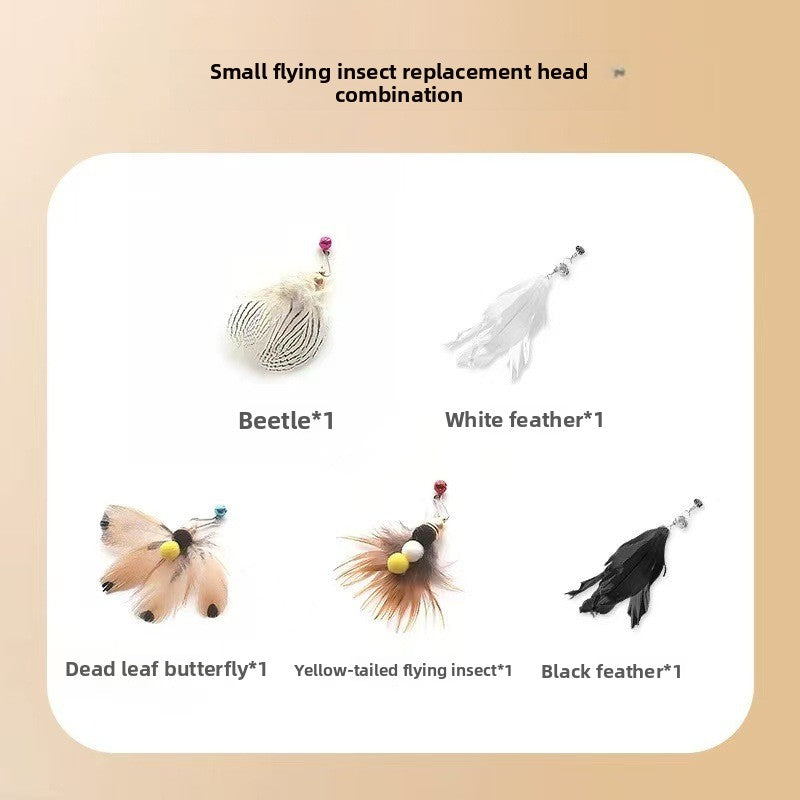 Interactive Feather Teaser Wand for Cats