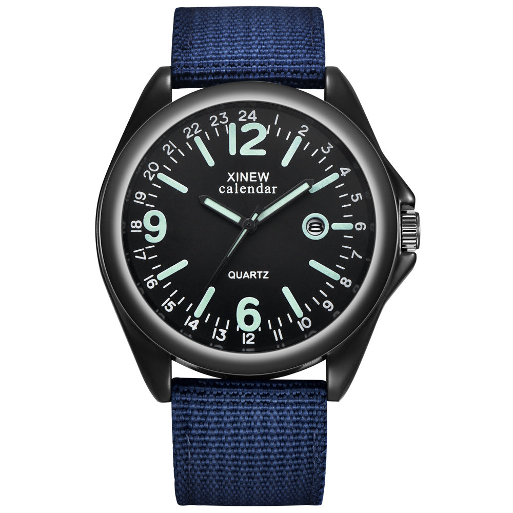 Men's Nylon Strap Quartz Watch