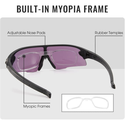 Cycling Sports Glasses with Interchangeable Lenses
