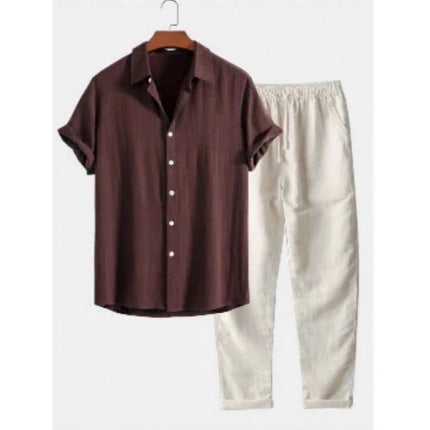 Men's Slim Fit Printing Short Sleeve Shirt