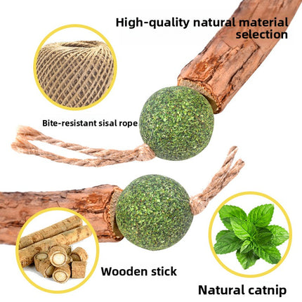 Cat Chew Toy Double-Knot Mint Ball