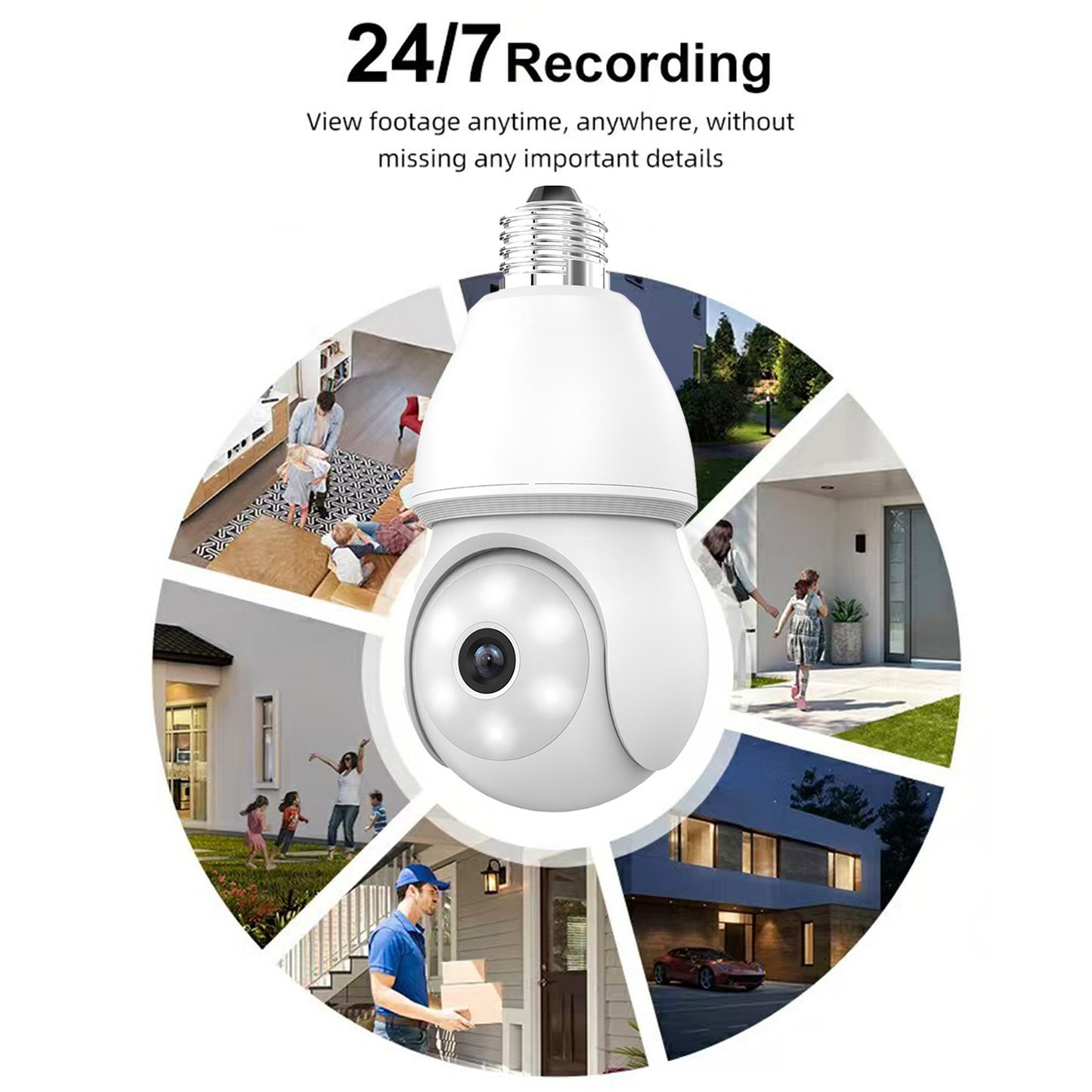 Bulb Surveillance Camera Night Vision 360 Degree