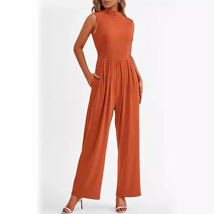 Elegant Sleeveless Wide-Leg Jumpsuit