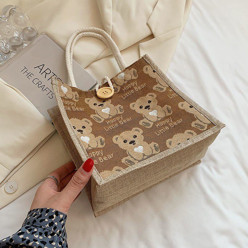 Stylish Geometric Print Soft Handle Handbag for Women