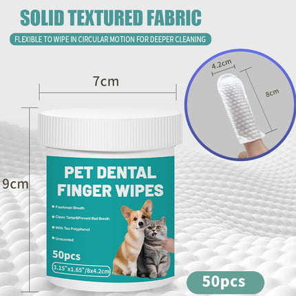 Pet Enlarged Tooth Cleaning Wipes
