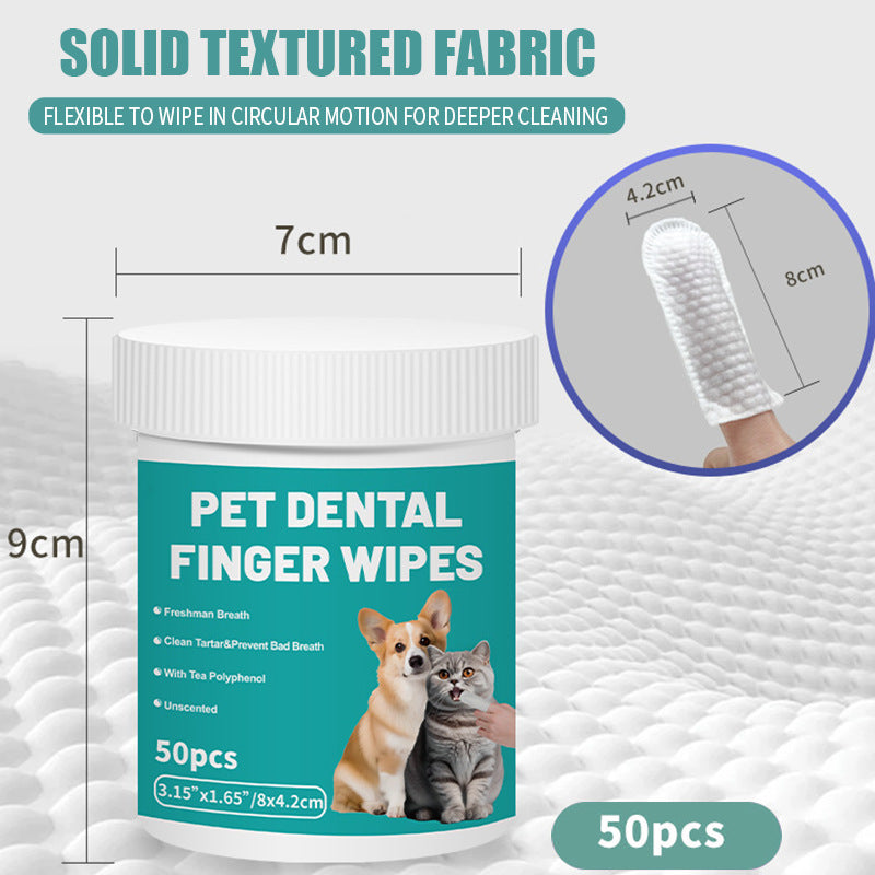 Pet Enlarged Tooth Cleaning Wipes