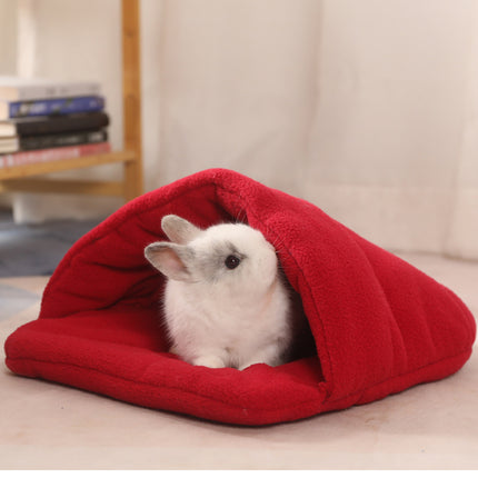 Winter Warm Semi-Closed Pet Sleeping Bag for Small Animals