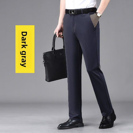 Mens Business Casual Straight Leg Trousers