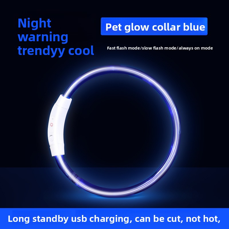 Dog and cat glow-in-the-dark collars
