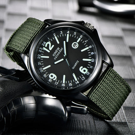 Men's Nylon Strap Quartz Watch