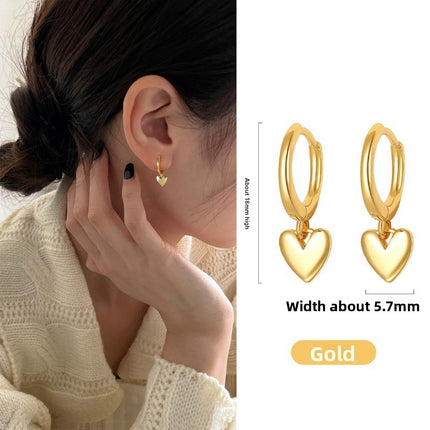Heart Shaped Earrings Korean Style