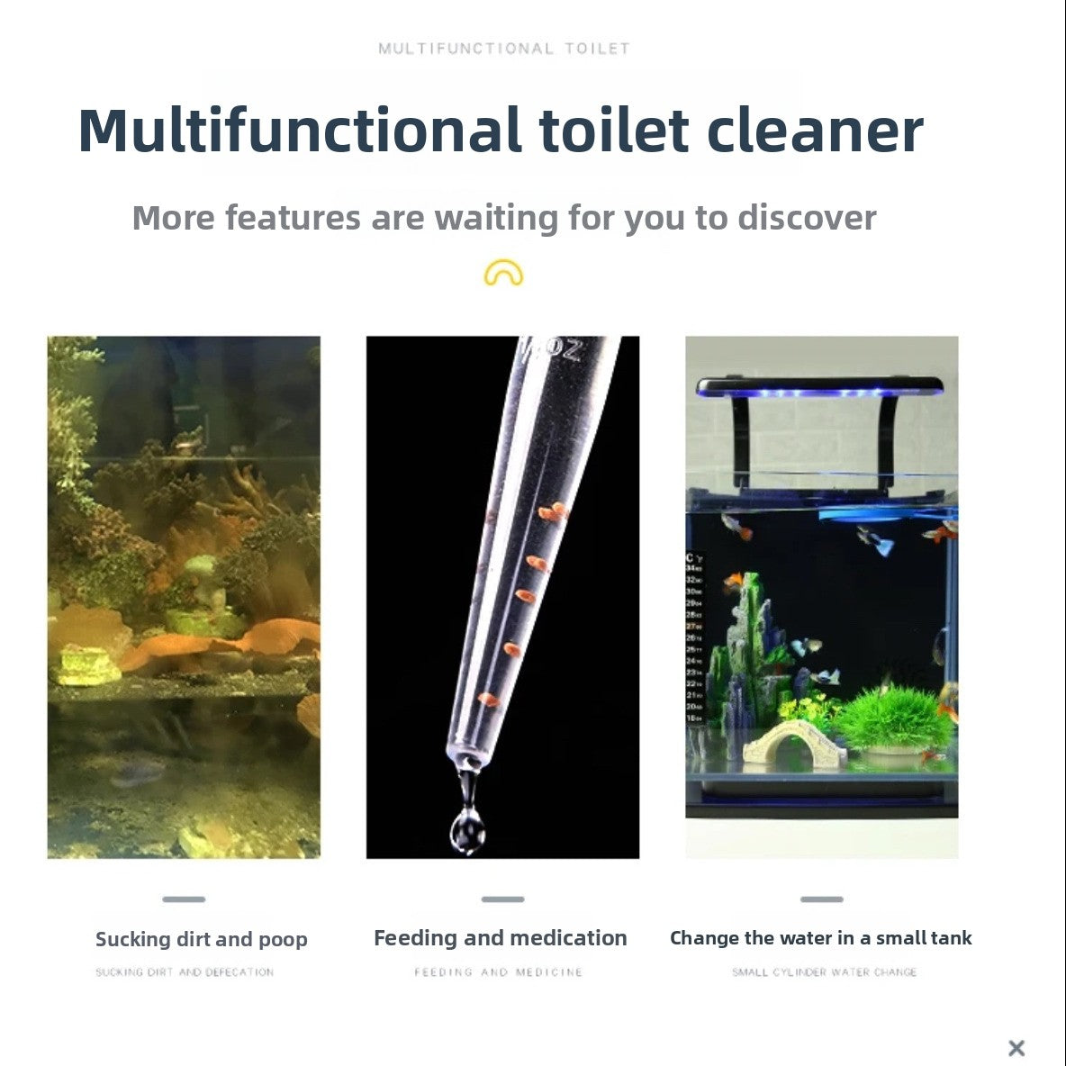 Fish tank squeegee water changer