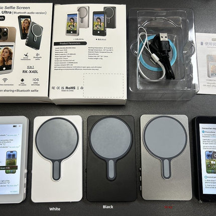Magnetic Wireless Phone Selfie Screen Mirror with Zoom and Audio