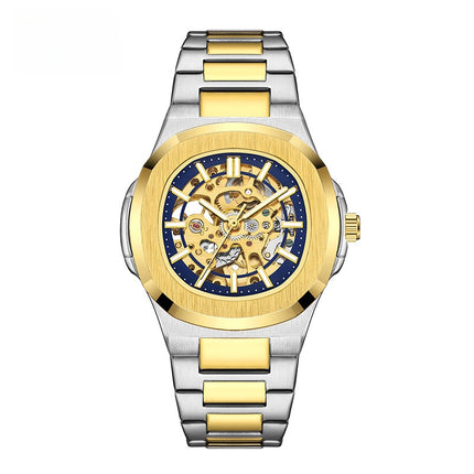 Double-sided hollowed-out luminous men's watch