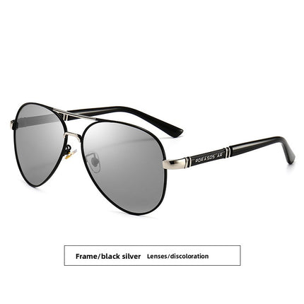 Metal Polarized Sunglasses Retro Large Frame Driving Glasses