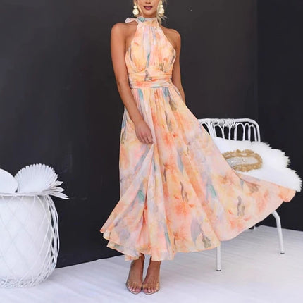 French Style Dopamine Colored Long Dress for Women
