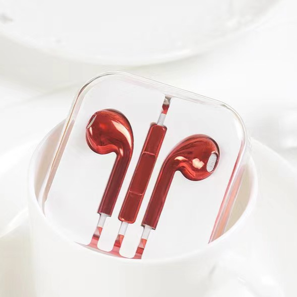 Semi-In-Ear Wired Headphones with Microphone and Bass Sound