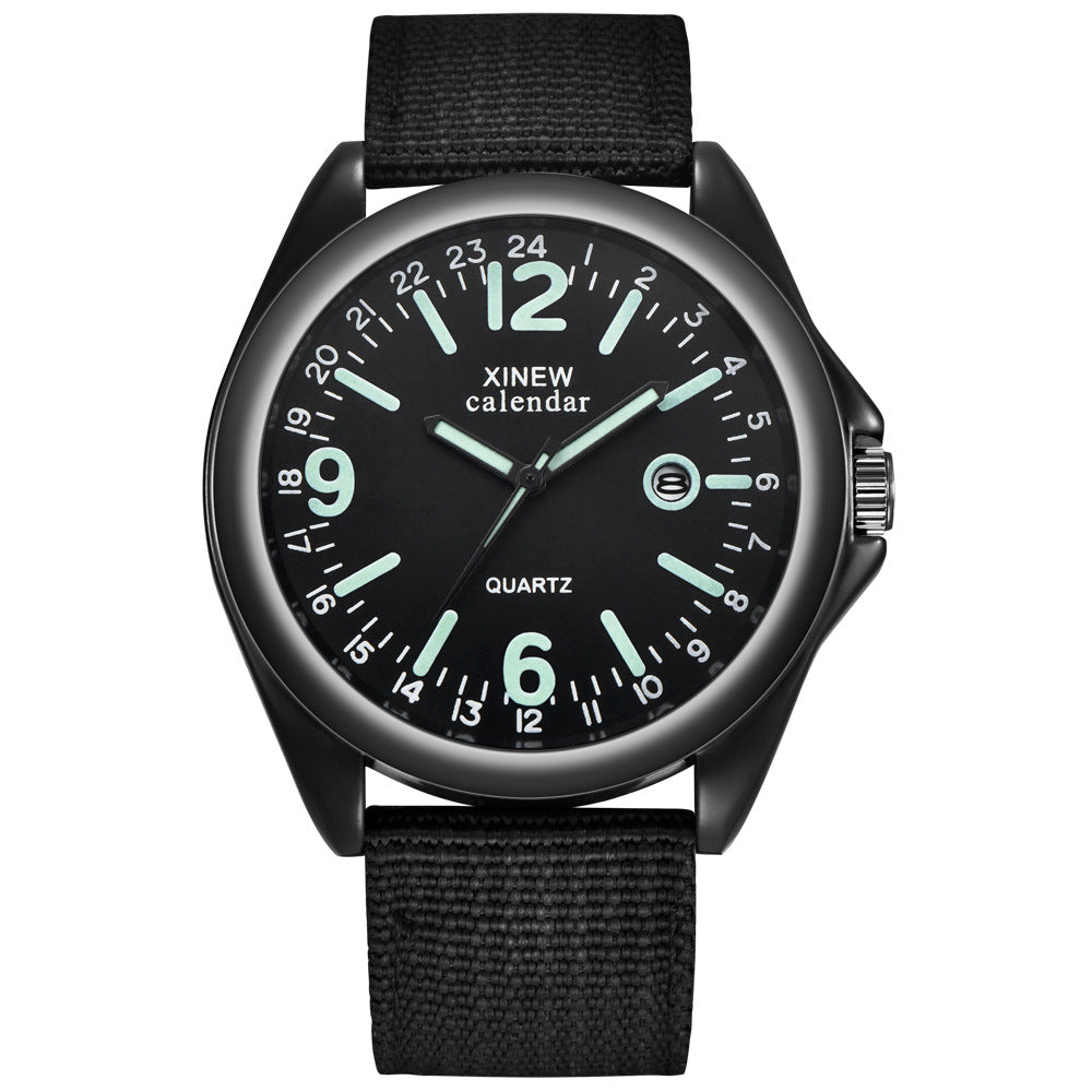 Men's Nylon Strap Quartz Watch