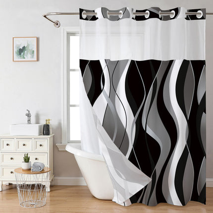 Double Layer Digital Print Shower Curtain