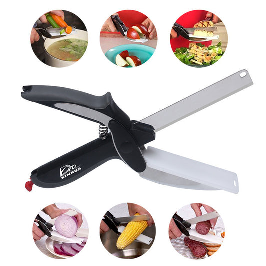 Multifunctional Vegetable Chopping Board Scissors