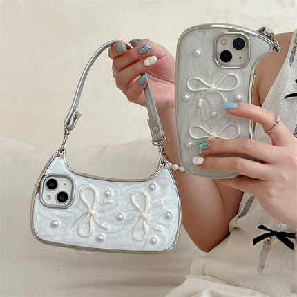 Pearl Bow Silicone Phone Case for iPhone