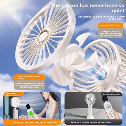 Portable USB Desktop Fan with Neck Strap