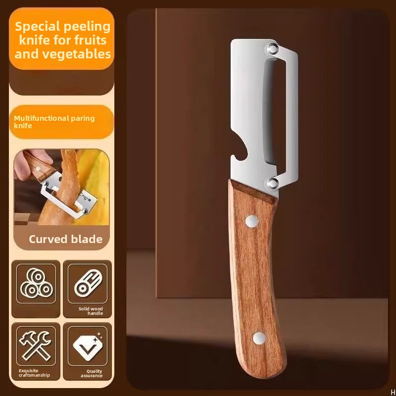 Solid Wood Handle Kitchen Peeler