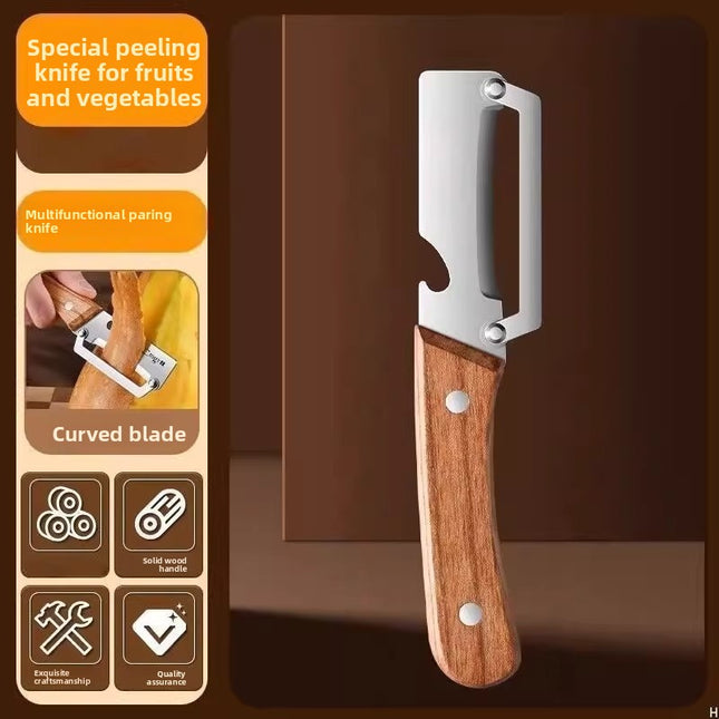 Solid Wood Handle Kitchen Peeler