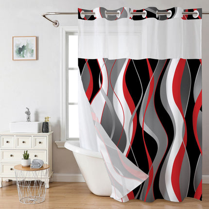 Double Layer Digital Print Shower Curtain