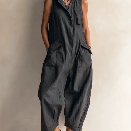Sleeveless Wide Leg Jumpsuit