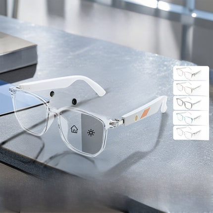 Smart Bluetooth AI Glasses with Photochromic Lenses and Anti-Blue Light