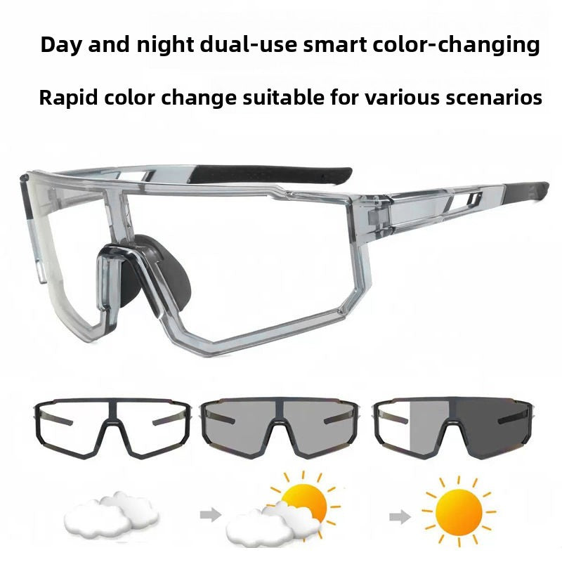 Professional Photochromic Cycling Glasses Day Night Use